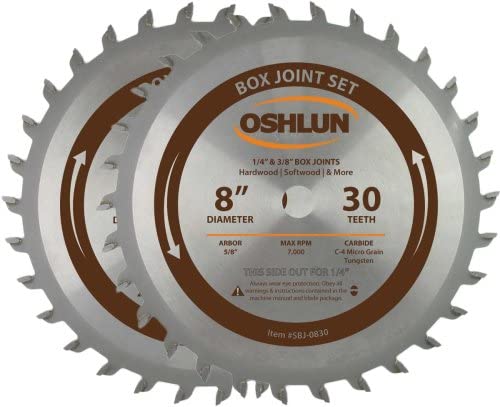 Oshlun SBJ-0830 8-Inch Box and Finger Joint Set