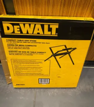 Box of DEWALT Table Saw Stand for Jobsite