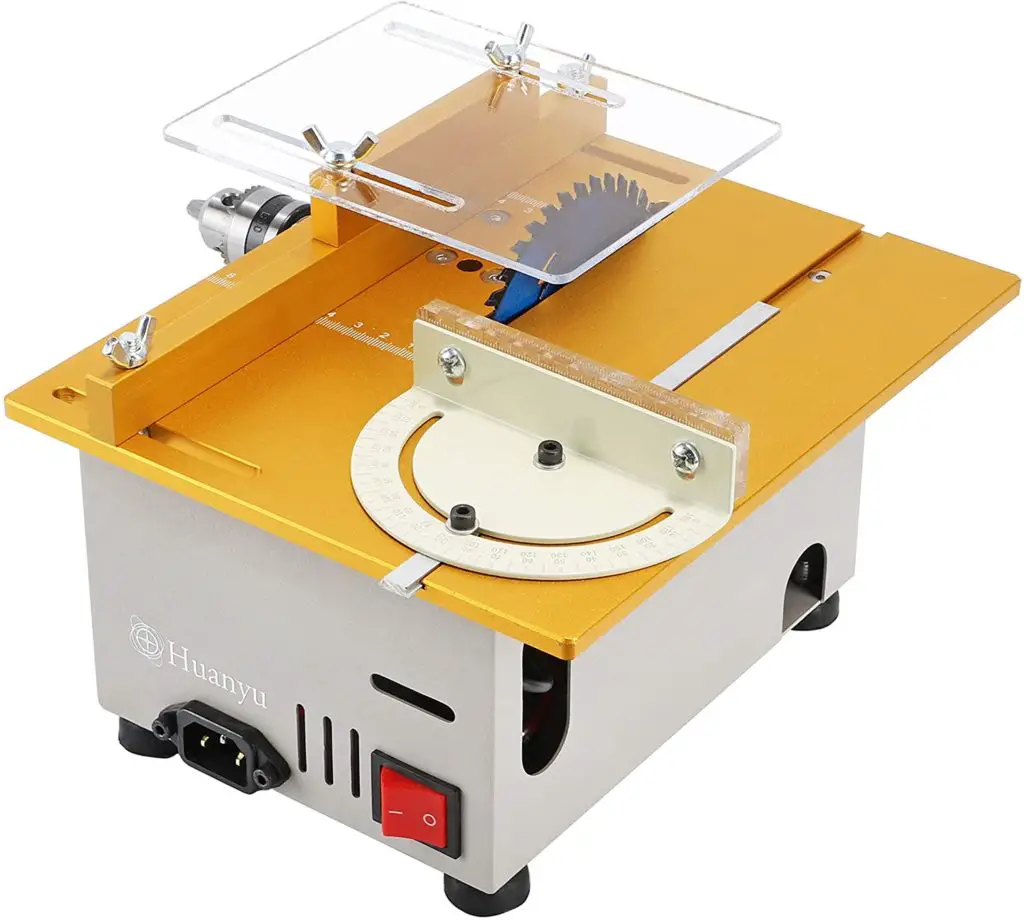 Huanyu 9000 RPM Mini Table Saw With Adjustable Blade